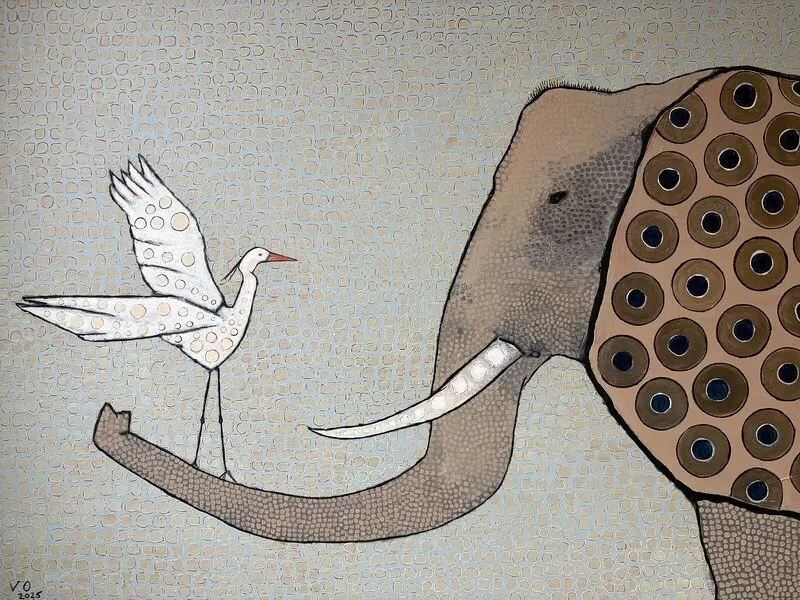 Akrylmålning Balans i naturen av Vivianne Otsa