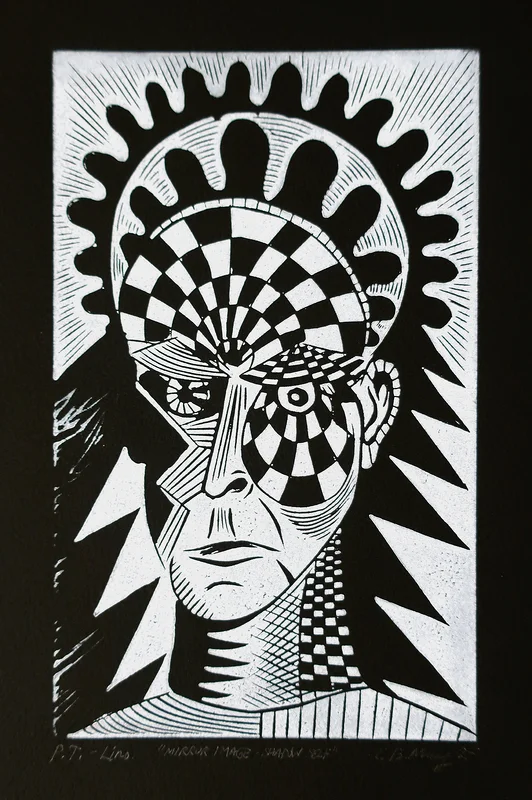 Mirror Image - Shadow Self (Interdimensional Self Portrait) av Charles Benjamin May