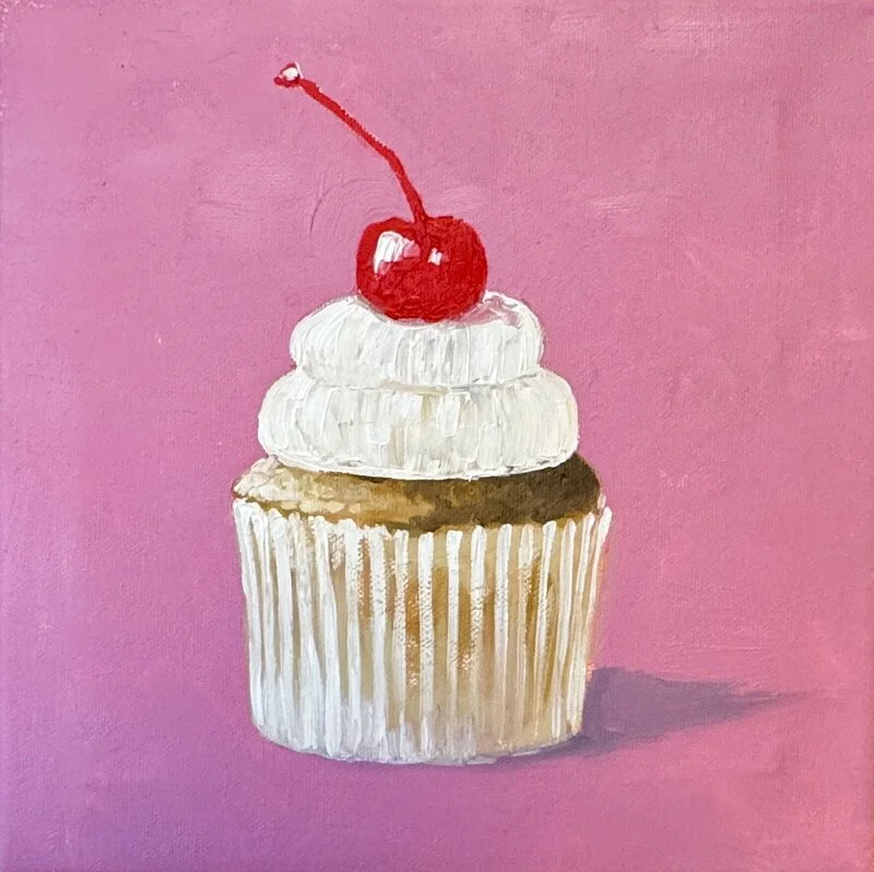 Oljemålning Cupcake av Ekaterina Dutkevich
