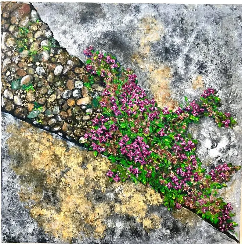 Akrylmålning Närbild 2 av LENA LOISKE