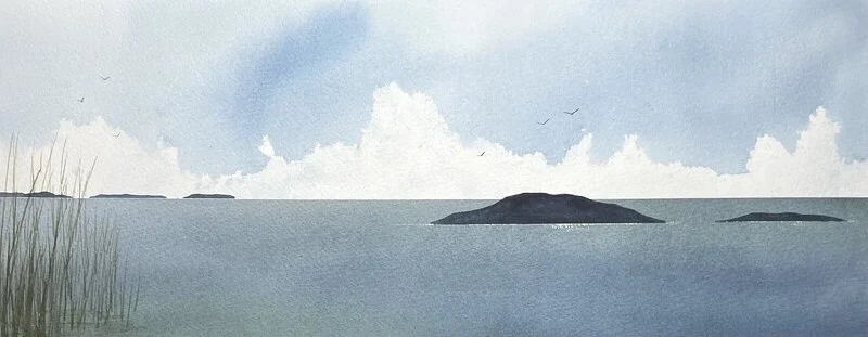 Akvarell Archipelago no. 2 av Anna-Karin Hallström