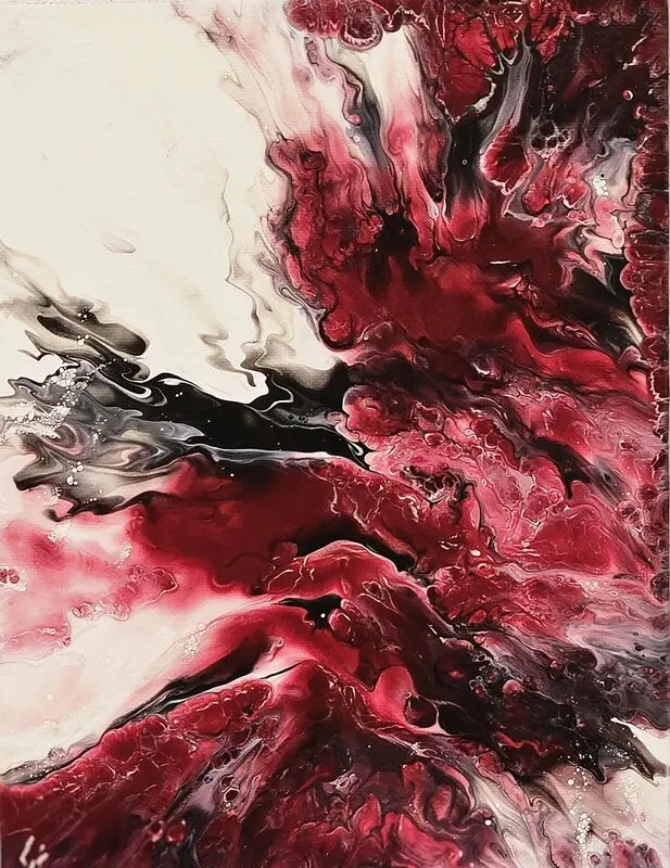 Akrylmålning Där hjärtat glömmer sin form av Pernilla Andersson