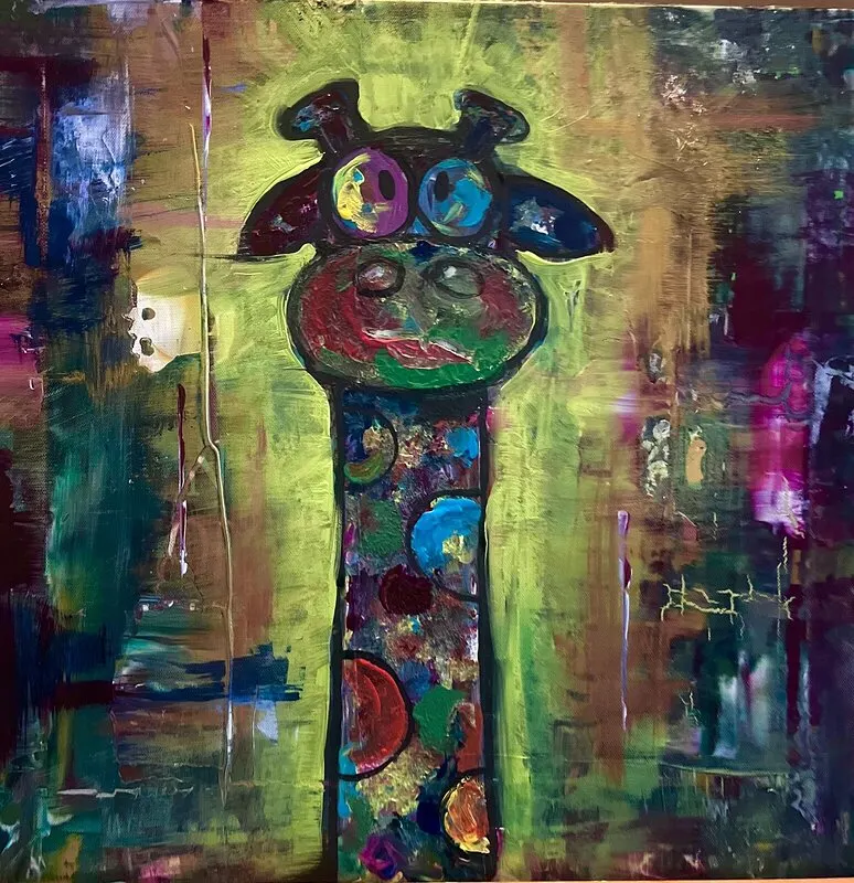 Akrylmålning Party av Marianne Söderhielm