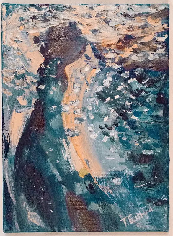 Oljemålning Snö änglar av Tatiana Essblad