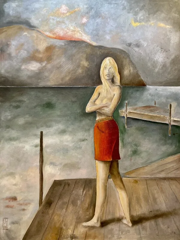 Oljemålning I Skärgården (Annika S.) av Franck Gilles Miciol