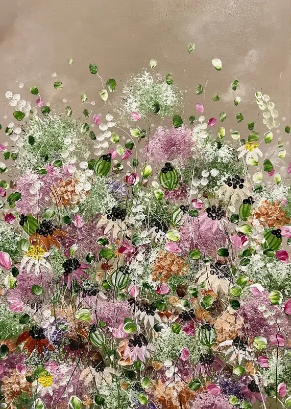 Akrylmålning BLUSH & BREEZE av Anna Artistockholm Brandt