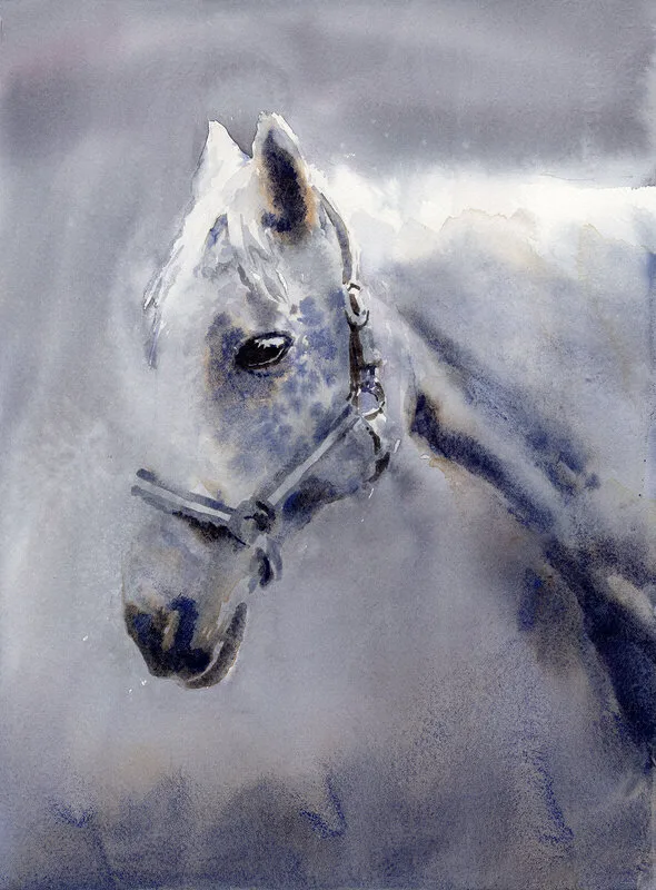 Akvarell Sarah av Bea Carlsson