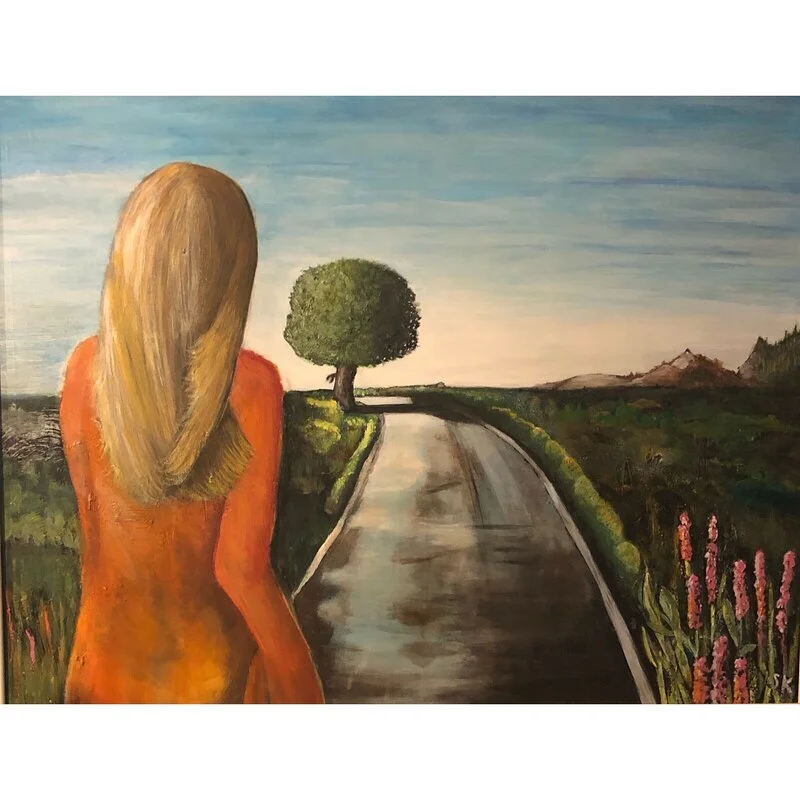 Akrylmålning Kvinna påväg av Susanne Kovacs