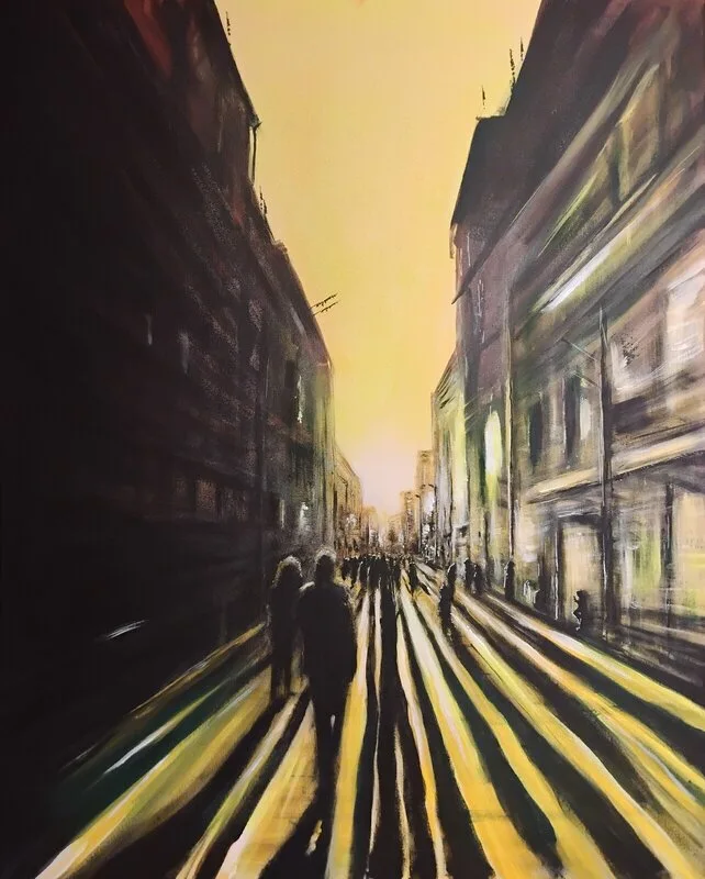 Akrylmålning Set the World Afire II av Anders Danielsson