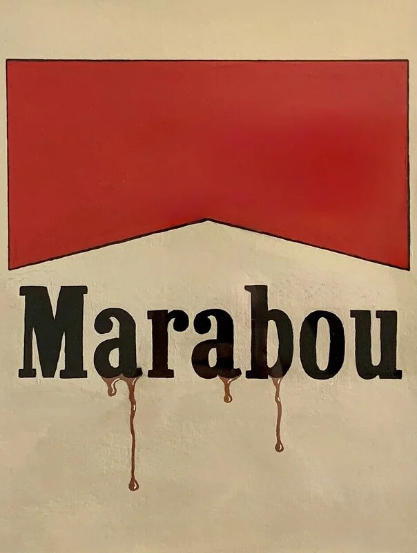 Akrylmålning Marlboro x Marabou av Eric Ericson