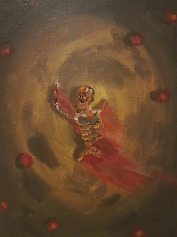 Akrylmålning The poetry of a rose av Sam Wilson