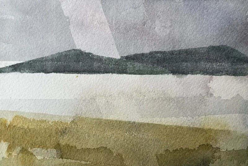 Akvarell Frusen Koljofjord av Herman Heijmans