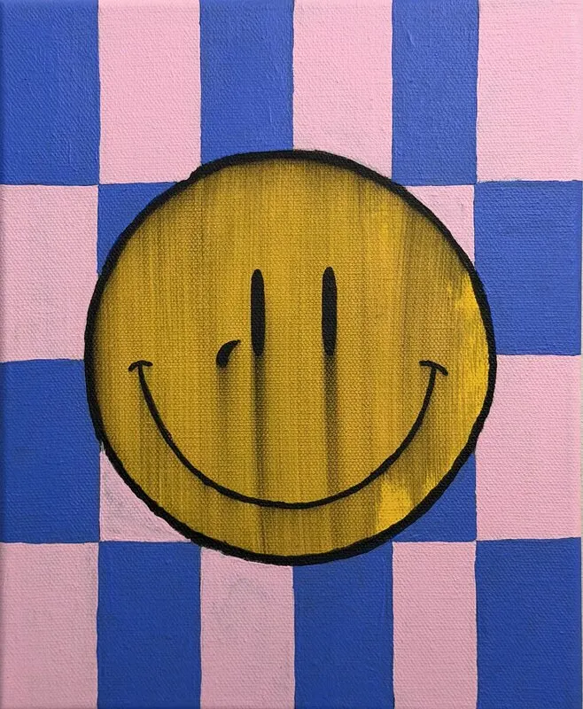 Akrylmålning Fake smiles av Eric Ericson