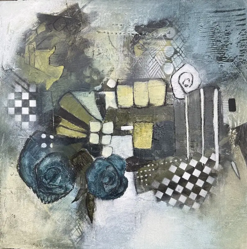 Akrylmålning Checkmate av Viveca Berg