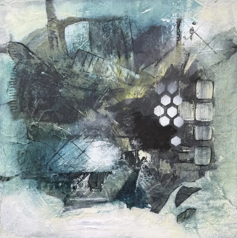 Akrylmålning Mosaic av Viveca Berg