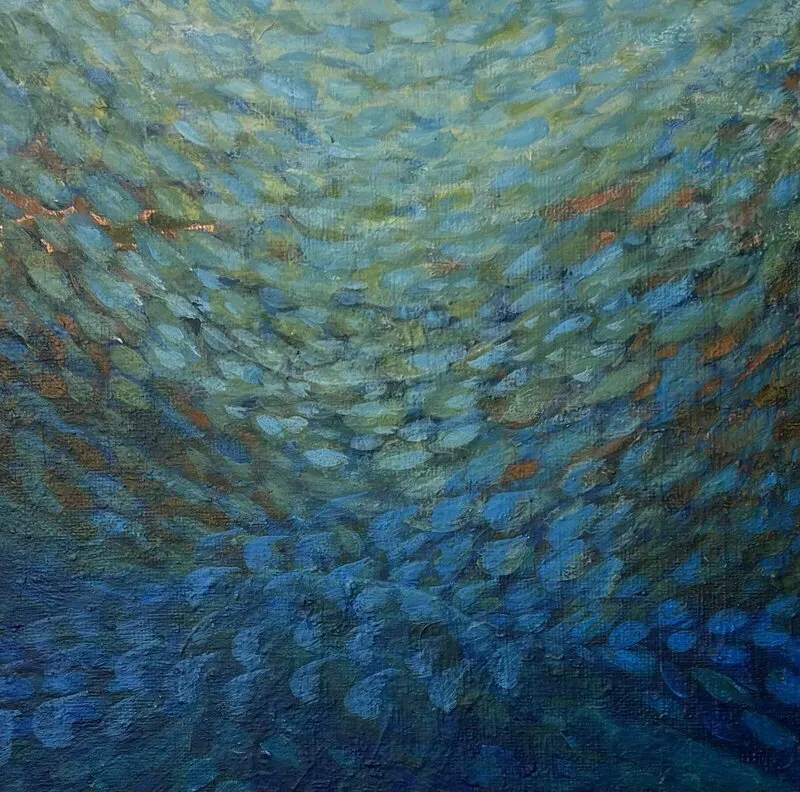 Akrylmålning Formationer II av Marita Idh-Gauntlett