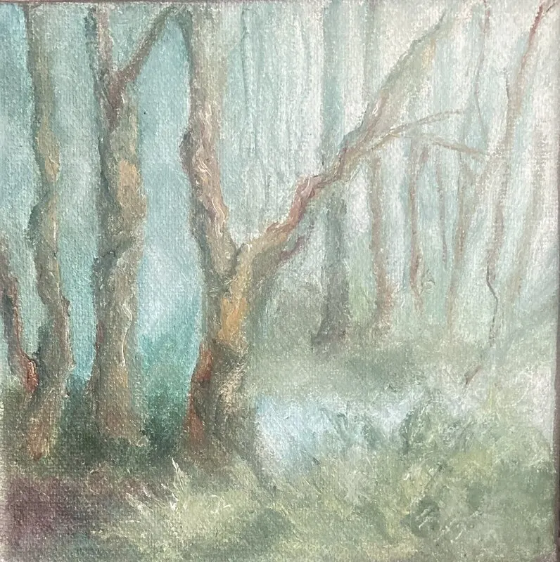 Oljemålning Tidig vår av Anne-Marie Björstrand