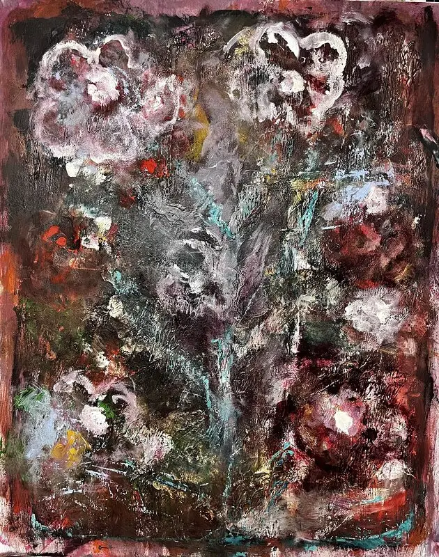 Akrylmålning Wild garden dreams av Silvana Jankovic