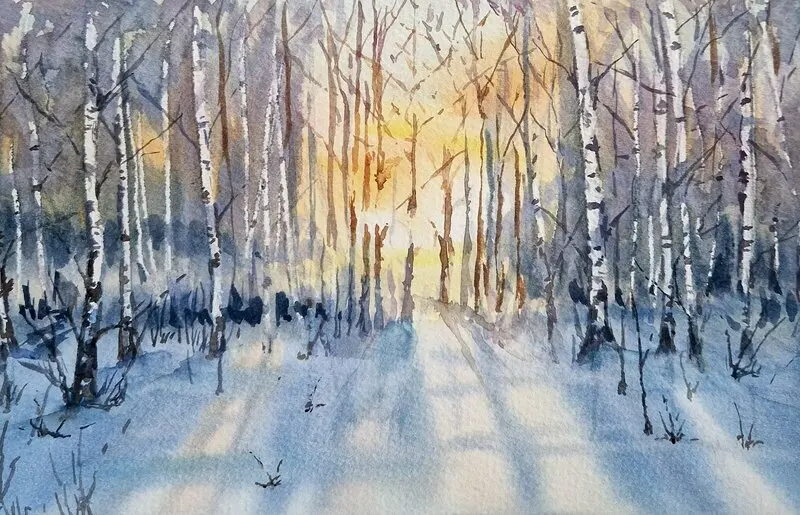 Akvarell av Anna-Maria Esback