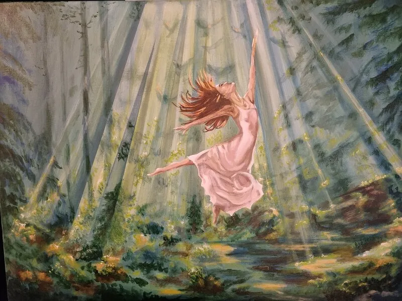 Akrylmålning av Cecilia Lundberg