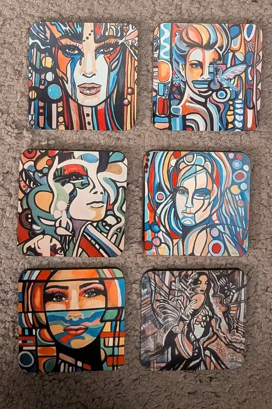 Glasunderlägg. 6 pack. av Maria Joneby