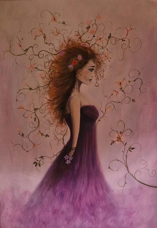 Akrylmålning Quietly seen av Pia K. Egeriis