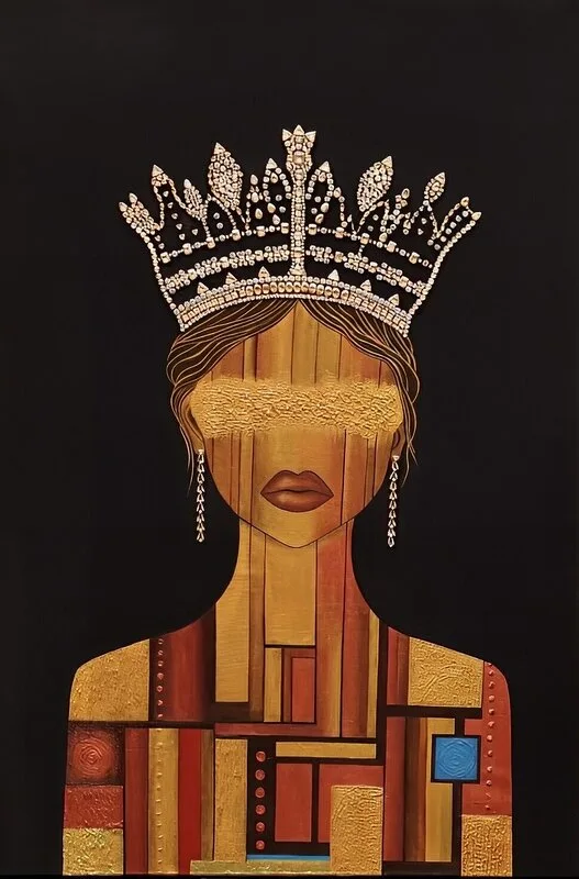 Akrylmålning Confident Queen av Asal RavanArt