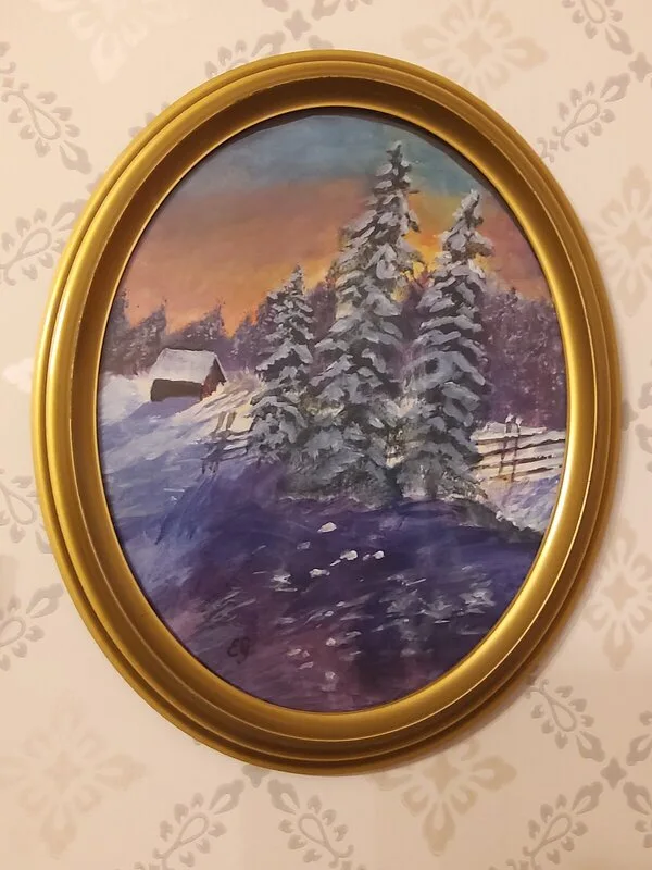 Akrylmålning Vinter av Eva Garami