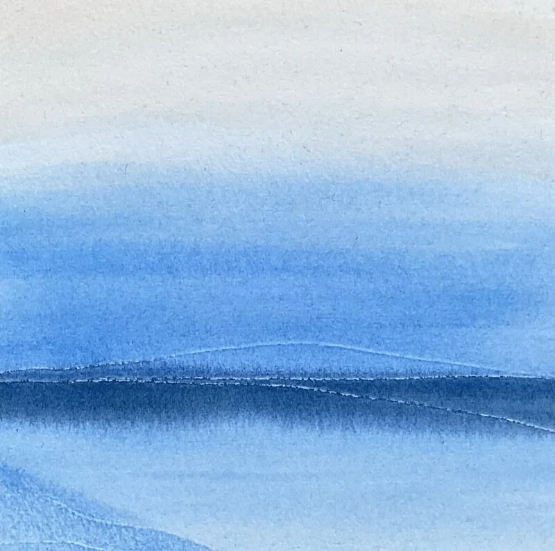 Akvarell Blue I av Anna Sundkvist / @veras_akvareller