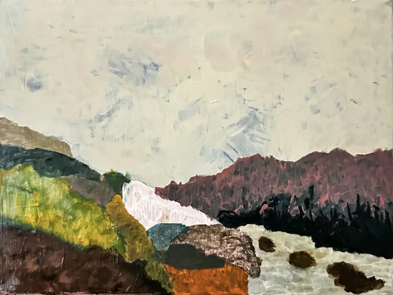 Akrylmålning Imaginary landscape 1 av Isak Isaksson