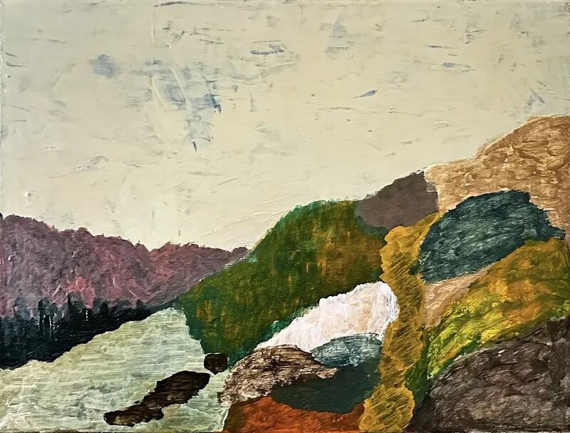 Akrylmålning Imaginary landscape 2 av Isak Isaksson