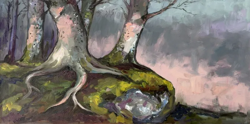 Oljemålning Skogsten av Olga Gorbachyova