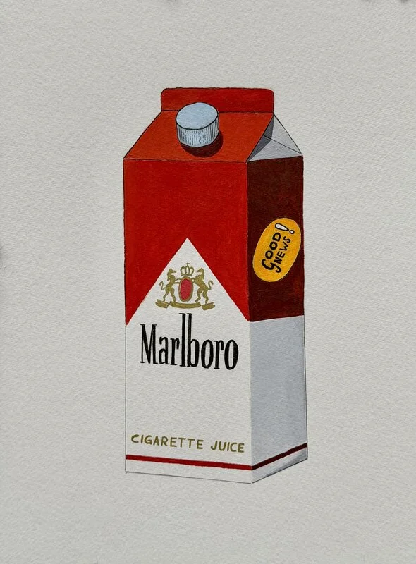 Akrylmålning Cigarette Juice av Eric Ericson