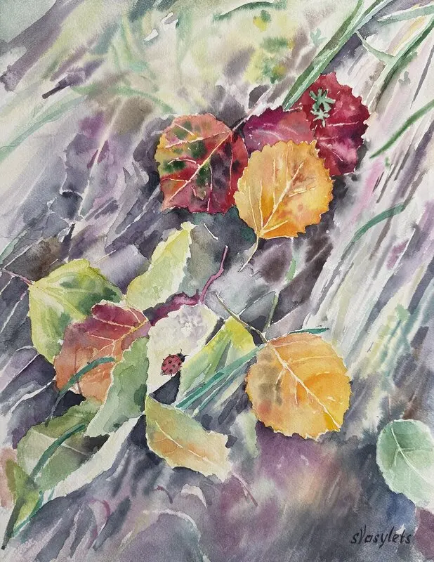 Akvarell Hösttango av Svitlana Vasylets
