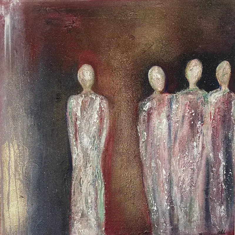 Akrylmålning The one who stands back av Donna Lee Johansson