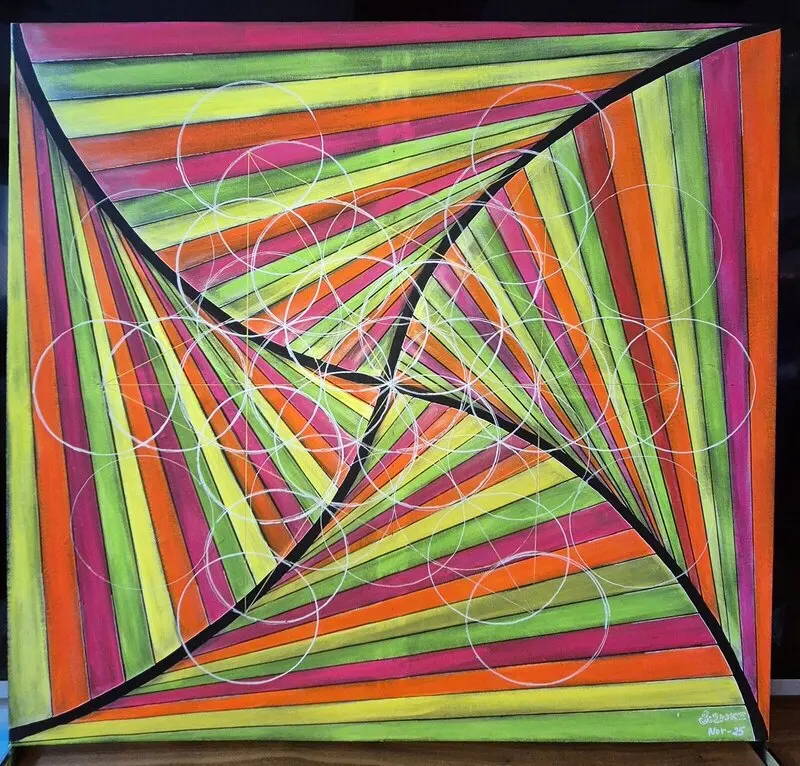 Akrylmålning Livets labyrint av SolVise