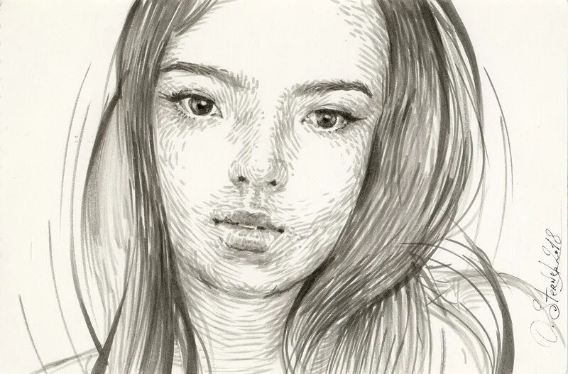 Portrait - sketch - 2 av Olga Sternyk