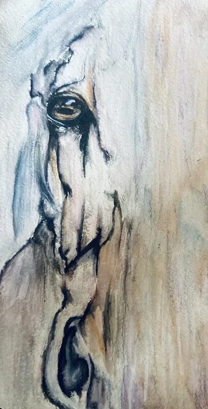 Akrylmålning Thehorse av Martina Jarl