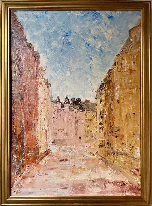 Akrylmålning Tomtebogatan av Nabo