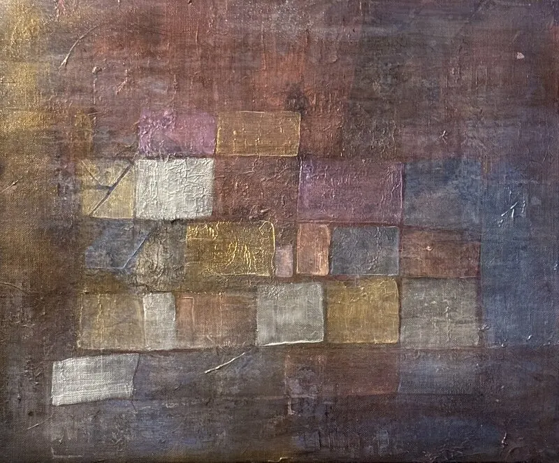 Akrylmålning Kameleont av Gunilla Runsten