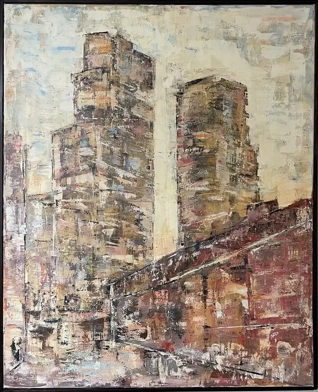 Akrylmålning Norrbackagatan av Nabo