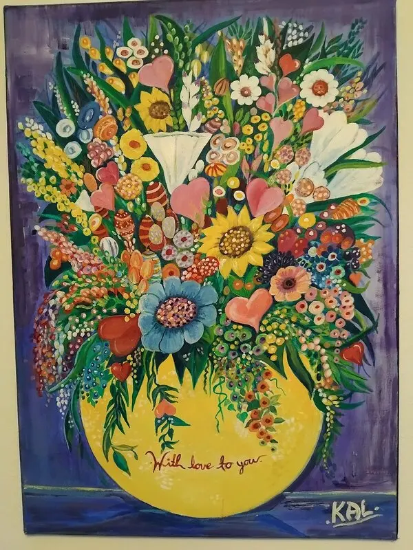 Akrylmålning Utan tirel av Karin Lidström