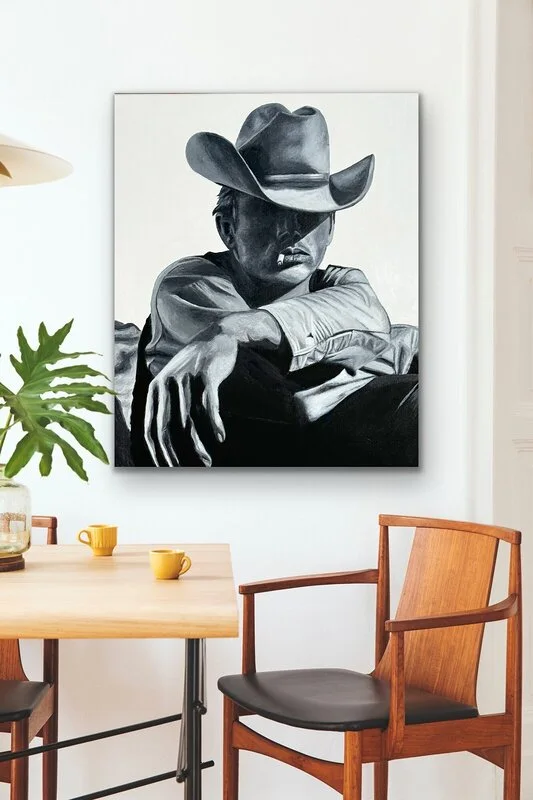 Akrylmålning James Dean av Karin Wass