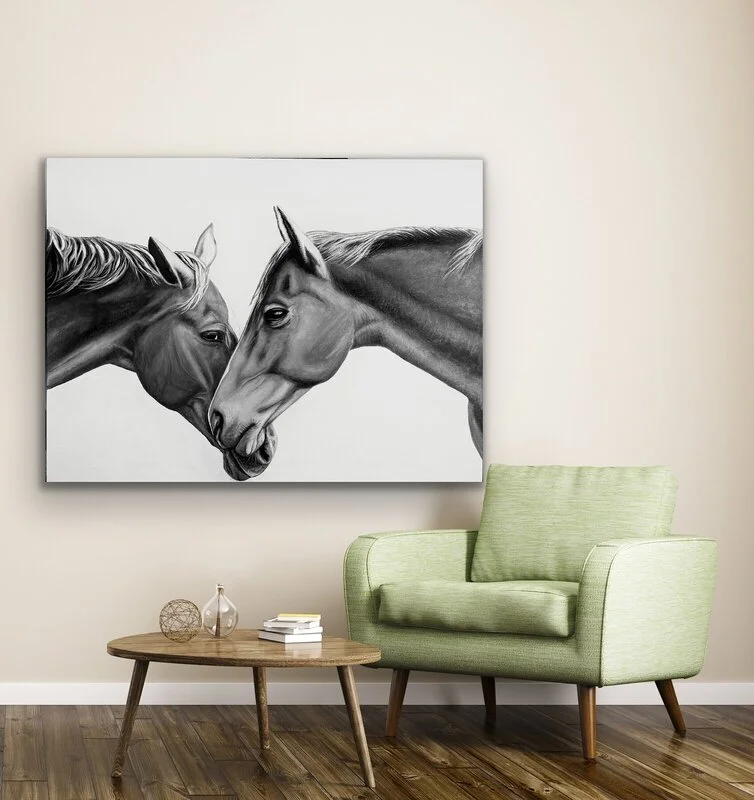 Akrylmålning Kompisar av Karin Wass