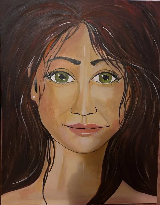 Akrylmålning Brockie av Camilla Wallin