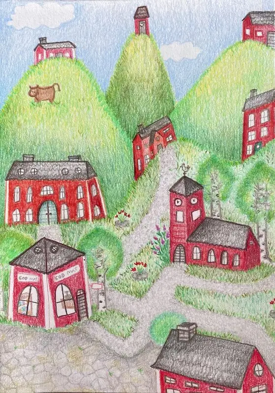 Den röda byn av Moa-Alice Jannes