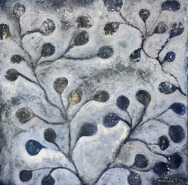 Akrylmålning Livfull av Camilla Lundgren