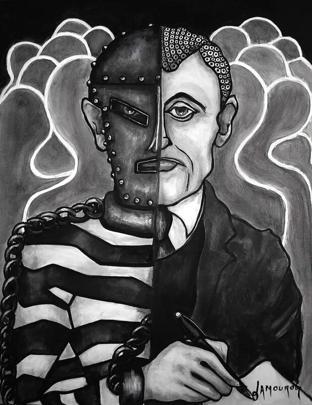 Akrylmålning Dédicace av Bertrand Lamouroux