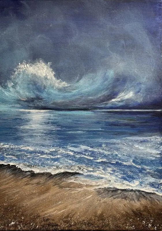 Akrylmålning Storm av Birgitta Andersson