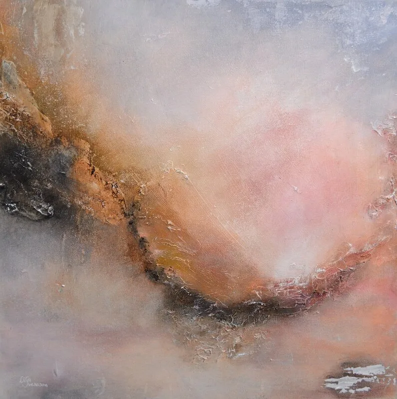 Akrylmålning Rising sun av Lisa Svensson